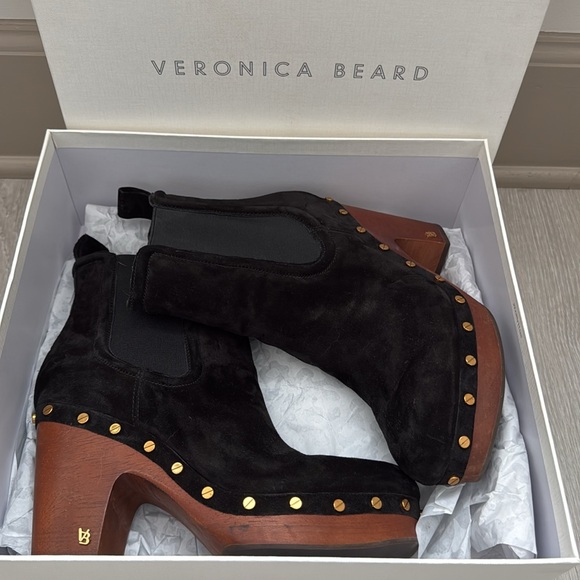 Veronica Beard Black Decker Suede Booties | NWT | Size 9 - Picture 7 of 15